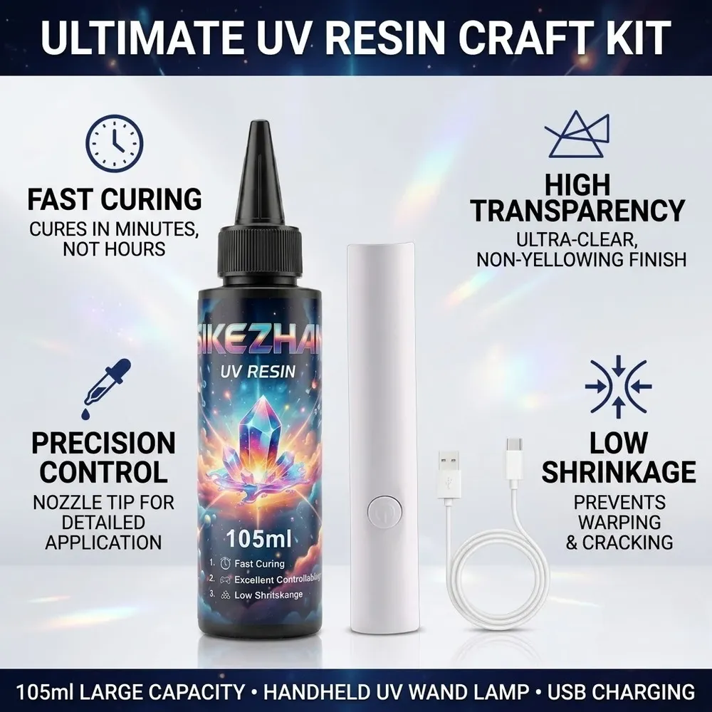 Kit résine UV 105 ml dure à durcissement rapide