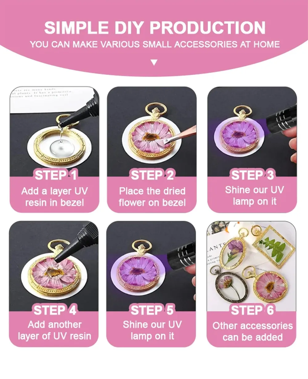 Kit résine UV 50 g x1 à x5 pour bijoux et collage verre