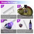 Kit résine UV 50 ml avec lampe rechargeable pour bijoux – 4
