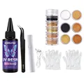 Kit résine UV 50 ml avec lampe rechargeable pour bijoux – Couleur SET 2