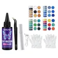 Kit résine UV 50 ml avec lampe rechargeable pour bijoux – Couleur SET 5