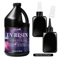 Kit résine UV 50g avec lampe, durcissement rapide 5 secondes – Couleur 188-1000ml-1pc
