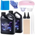 Kit résine UV dure 500g transparente, durcissement rapide pour bijoux – Couleur 1000g kit