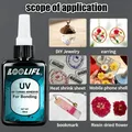 Kit résine UV dure 50ml transparente, prémélangée pour bijoux – 2
