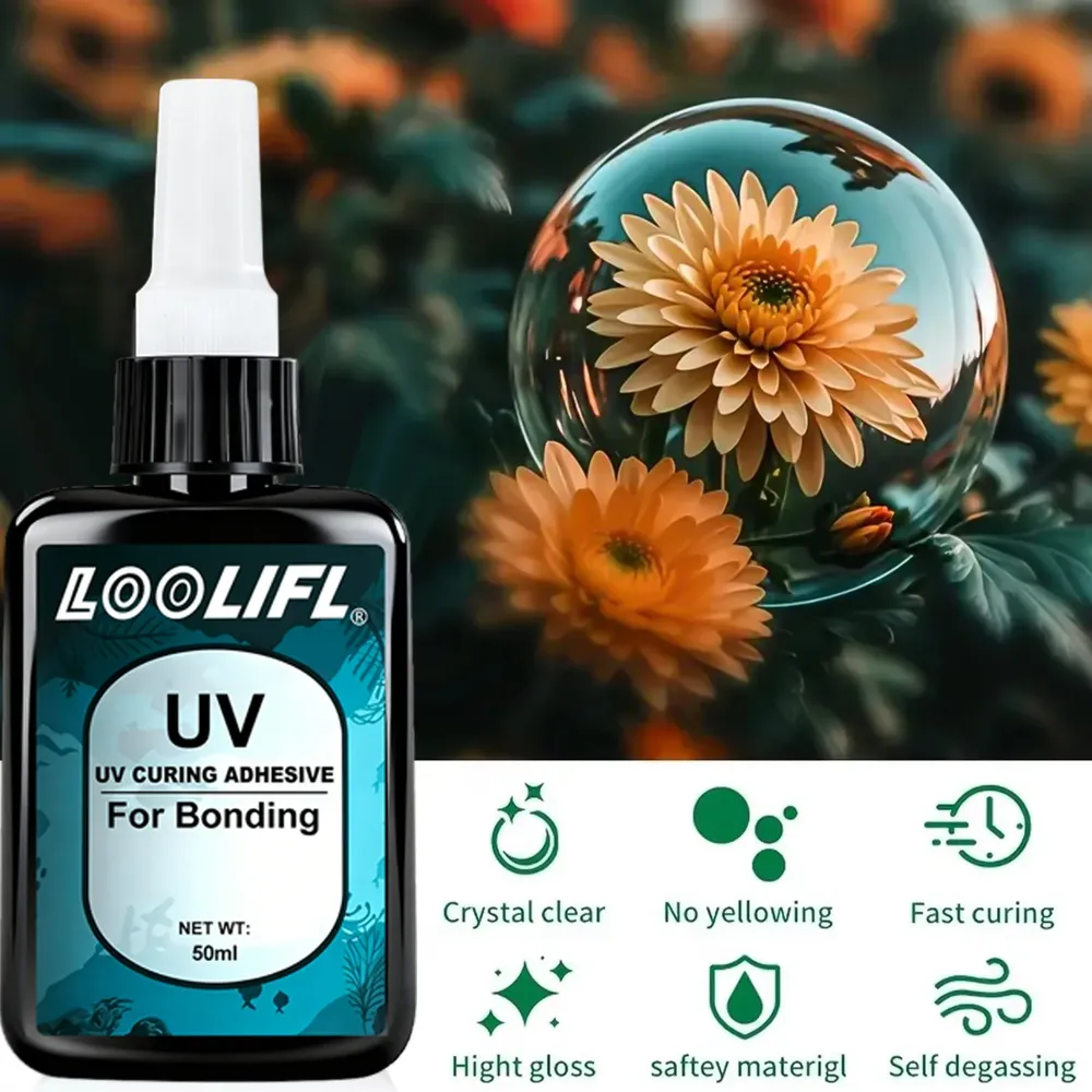 Kit résine UV dure 50ml transparente, prémélangée pour bijoux