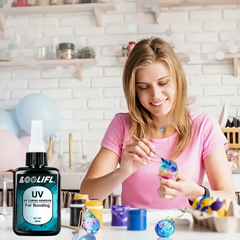 Kit résine UV dure 50ml transparente, prémélangée pour bijoux