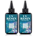 Kit résine UV dure transparente 100 à 250 g avec lampe – Couleur 100gX2
