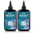 Kit résine UV dure transparente 100 à 250 g avec lampe – Couleur 250gX2