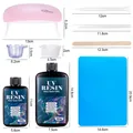 Kit résine UV dure transparente durcissement rapide 100g à 250g – 2