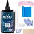 Kit résine UV dure transparente durcissement rapide 100g à 250g – Couleur 250g kit