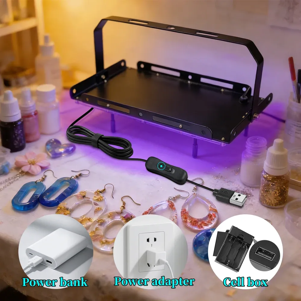 Lampe de polymérisation 96 LED pro avec support pour résine époxy