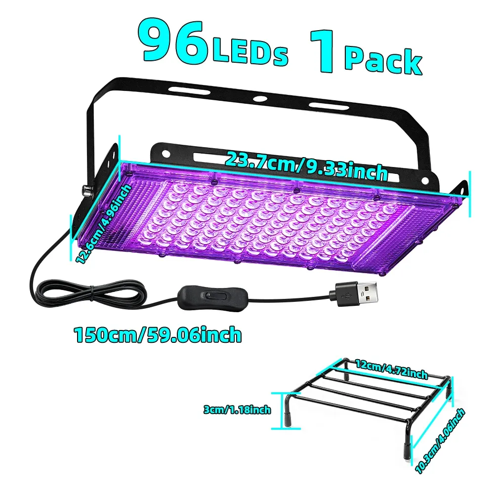 Lampe de polymérisation 96 LED pro avec support pour résine époxy