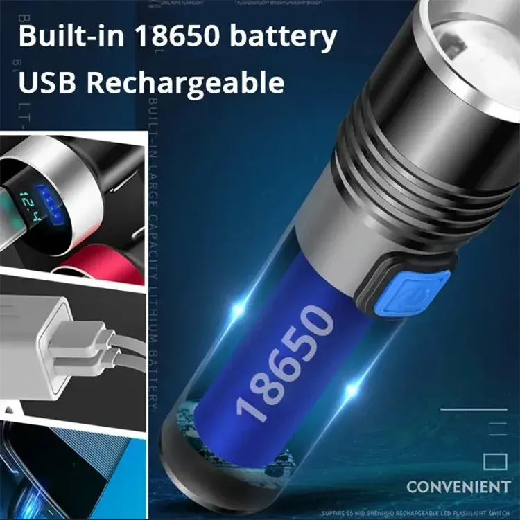 Lampe torche UV rechargeable USB 395nm pour résine