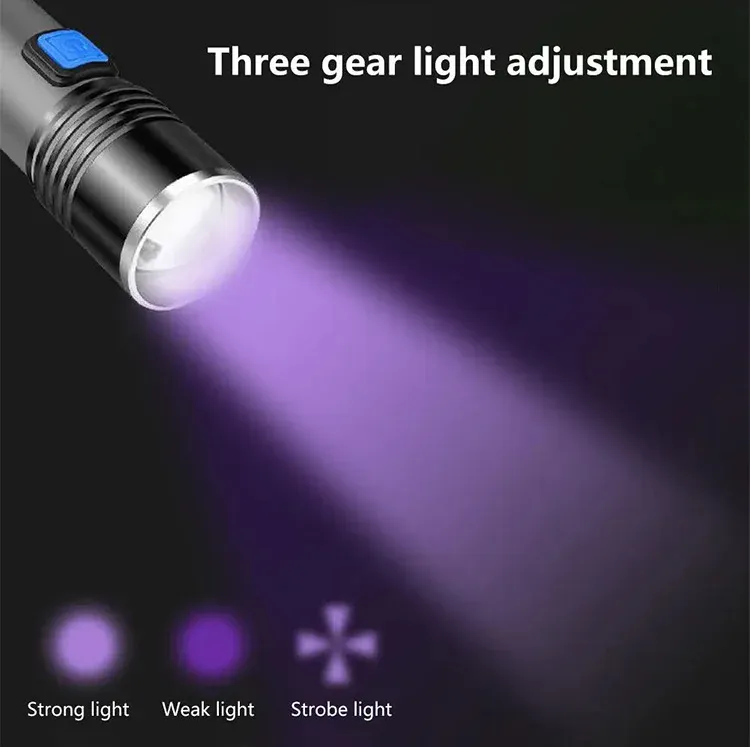 Lampe torche UV rechargeable USB 395nm pour résine