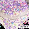 Lot 10 à 50 g flocons argile douce pour remplissage résine – Color Lilac Mixed Slices