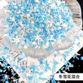 Lot 10 à 50 g flocons argile douce pour remplissage résine – Color Winter Snowflake
