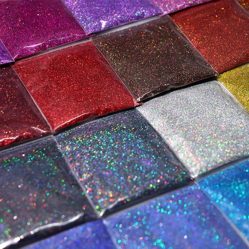 Lot 10 g poudre paillettes holographique laser pour résine