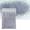 Lot 10 g poudre paillettes holographique laser pour résine – Couleur Argent (10)