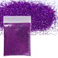 Lot 10 g poudre paillettes holographique laser pour résine – Couleur BLEU CIEL (24)