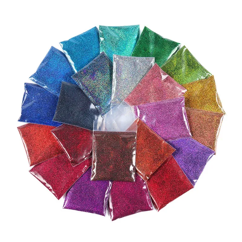 Lot 10 g poudre paillettes holographique laser pour résine