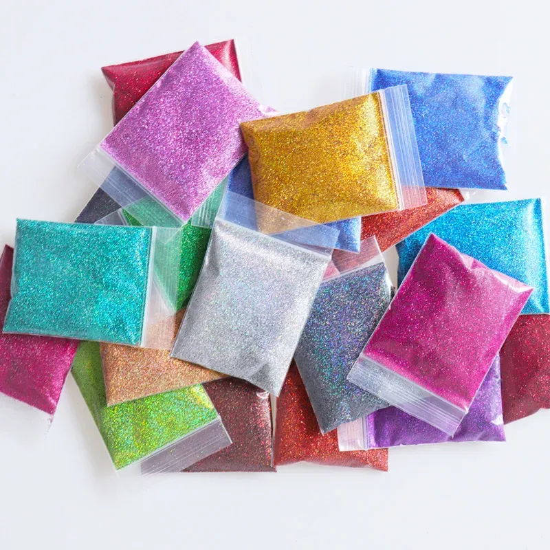 Lot 10 g poudre paillettes holographique laser pour résine