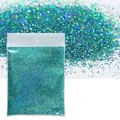 Lot 10 g poudre paillettes holographique laser pour résine – Couleur Vert armée (22)
