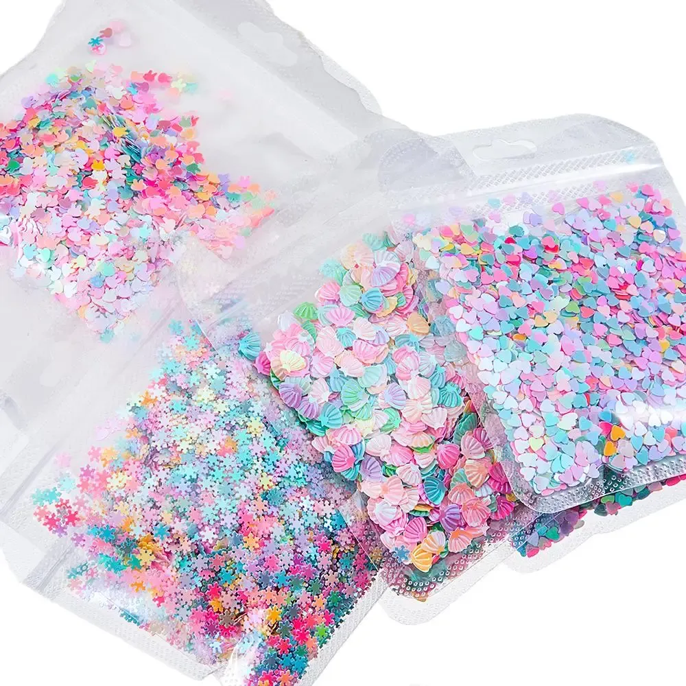 Lot 20 g paillettes cœur étoile lettre coquille pour résine