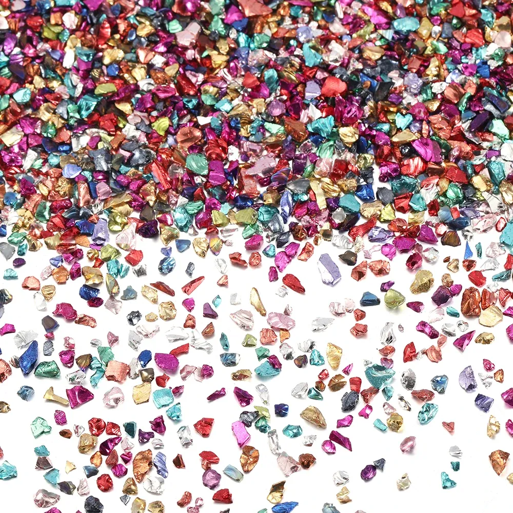 Lot 20 g pierres verre concassé 26 couleurs pour résine