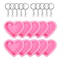 Lot 20 moules silicone cœur pour porte-clés et bijoux – Couleur J2617