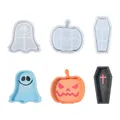 Lot 3 moules Halloween, cendrier, plateau, résine époxy – Couleur Brun (04)