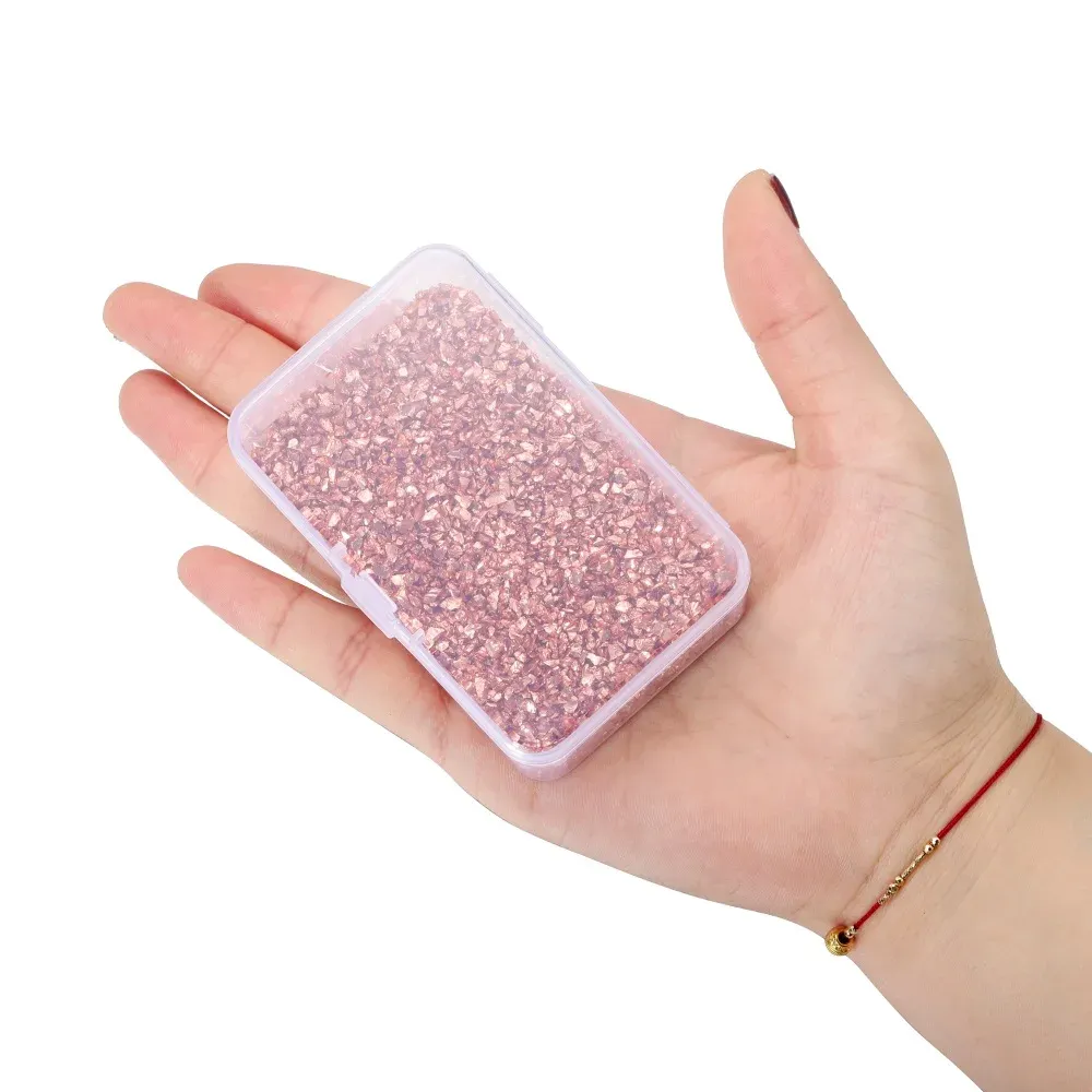 Lot 30 à 80 g pierres verre concassé pour remplissage résine
