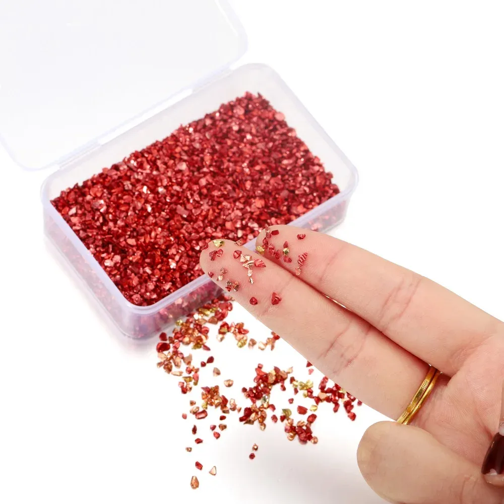 Lot 30 à 80 g pierres verre concassé pour remplissage résine