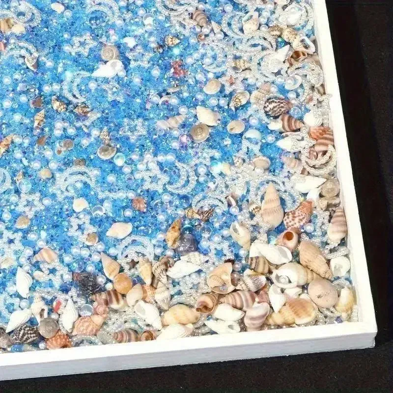 Lot 30 g remplissage résine thème océan et paillettes