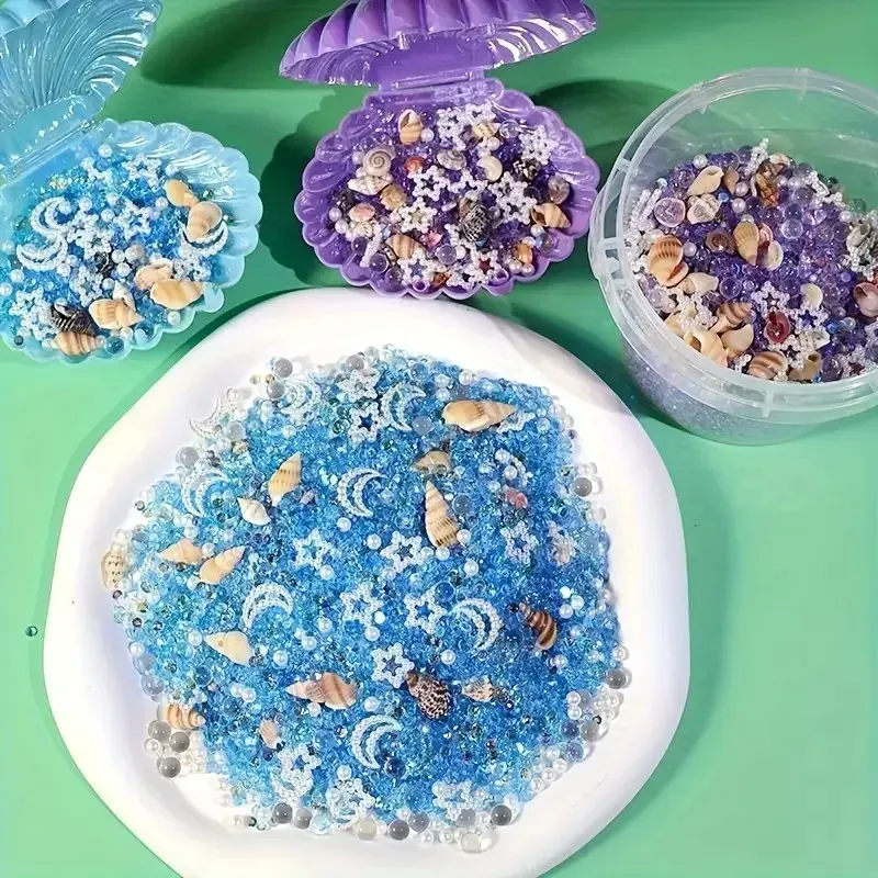 Lot 30 g remplissage résine thème océan et paillettes