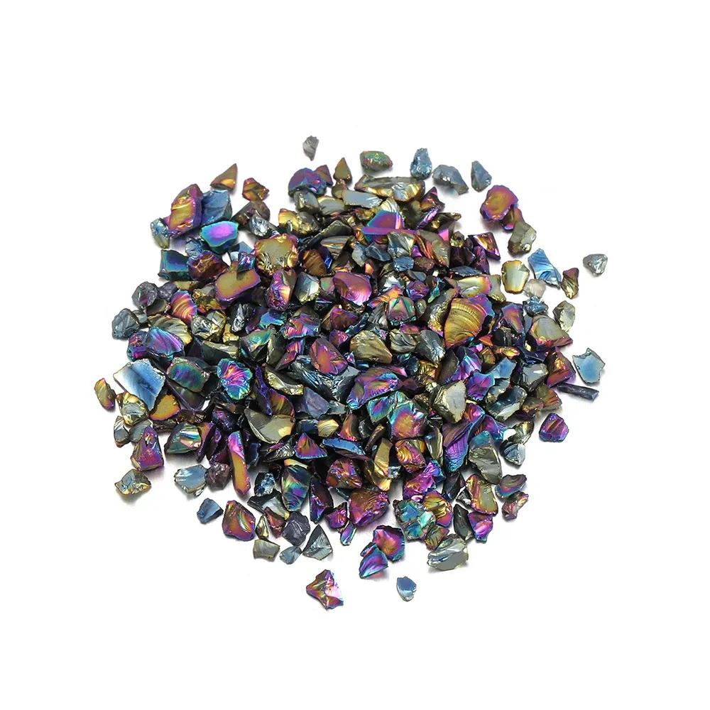 Lot 50 g pierres verre concassé pour remplissage résine