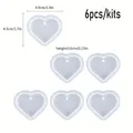 Lot 6 moules silicone cœur pour porte-clés et bijoux – 4