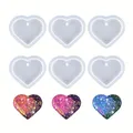 Lot 6 moules silicone cœur pour porte-clés et bijoux – 6