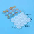 Lot 8 ou 12 moules silicone rond et ovale pour bijoux – Couleur 12pcs round