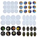 Lot 8 ou 12 moules silicone rond et ovale pour bijoux – 2