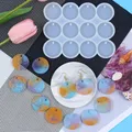 Lot 8 ou 12 moules silicone rond et ovale pour bijoux – 4