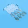 Lot 8 ou 12 moules silicone rond et ovale pour bijoux – Couleur 8pcs oval