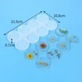 Lot 8 ou 12 moules silicone rond et ovale pour bijoux – Couleur 8pcs round