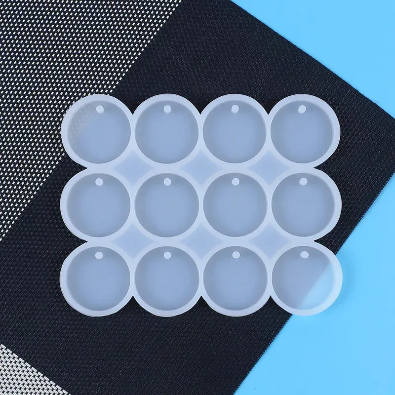 Lot 8 ou 12 moules silicone rond et ovale pour bijoux