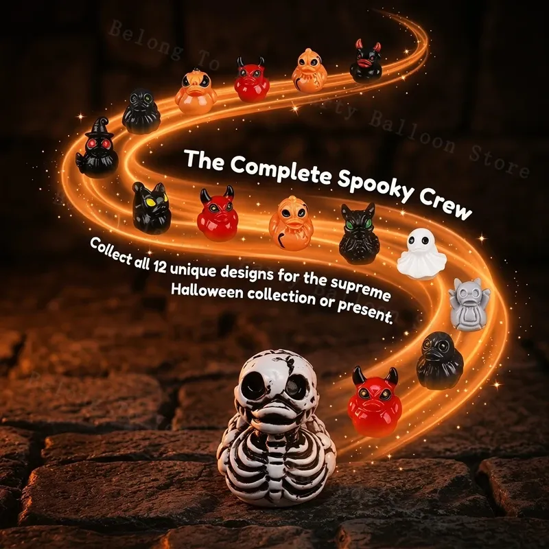 Lot de 10 à 48 mini canards fantômes résine Halloween