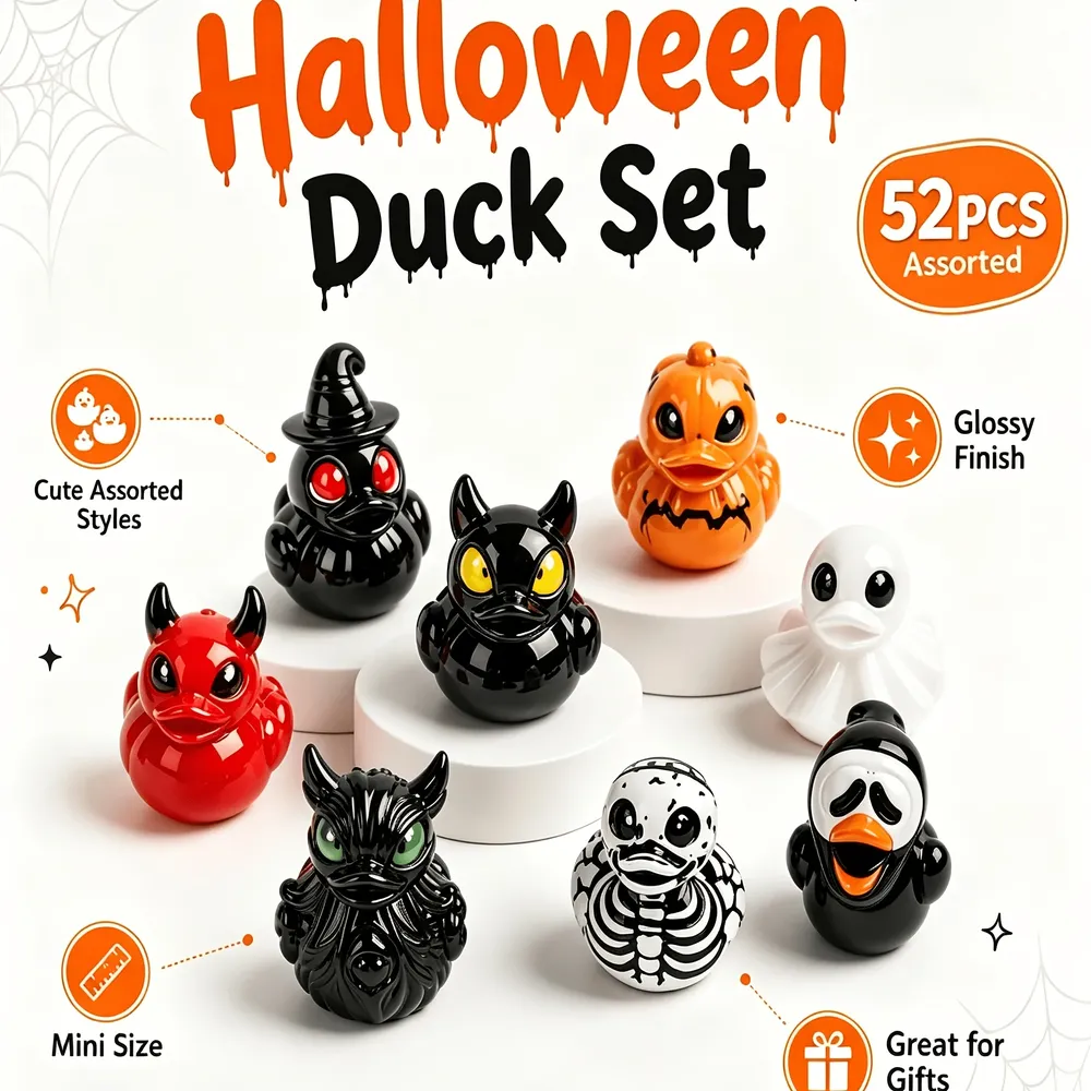 Lot de 10 à 50 mini canards et fantômes résine Halloween