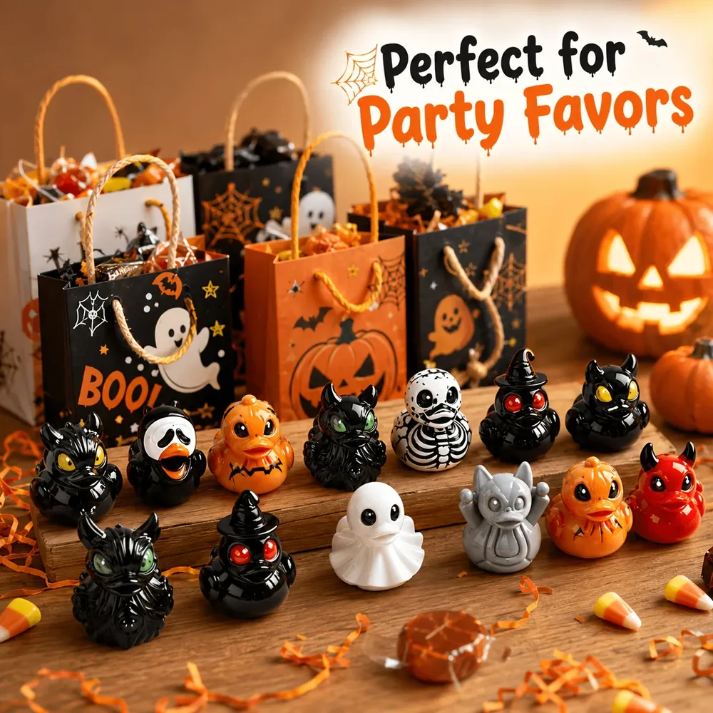 Lot de 10 à 50 mini canards et fantômes résine Halloween