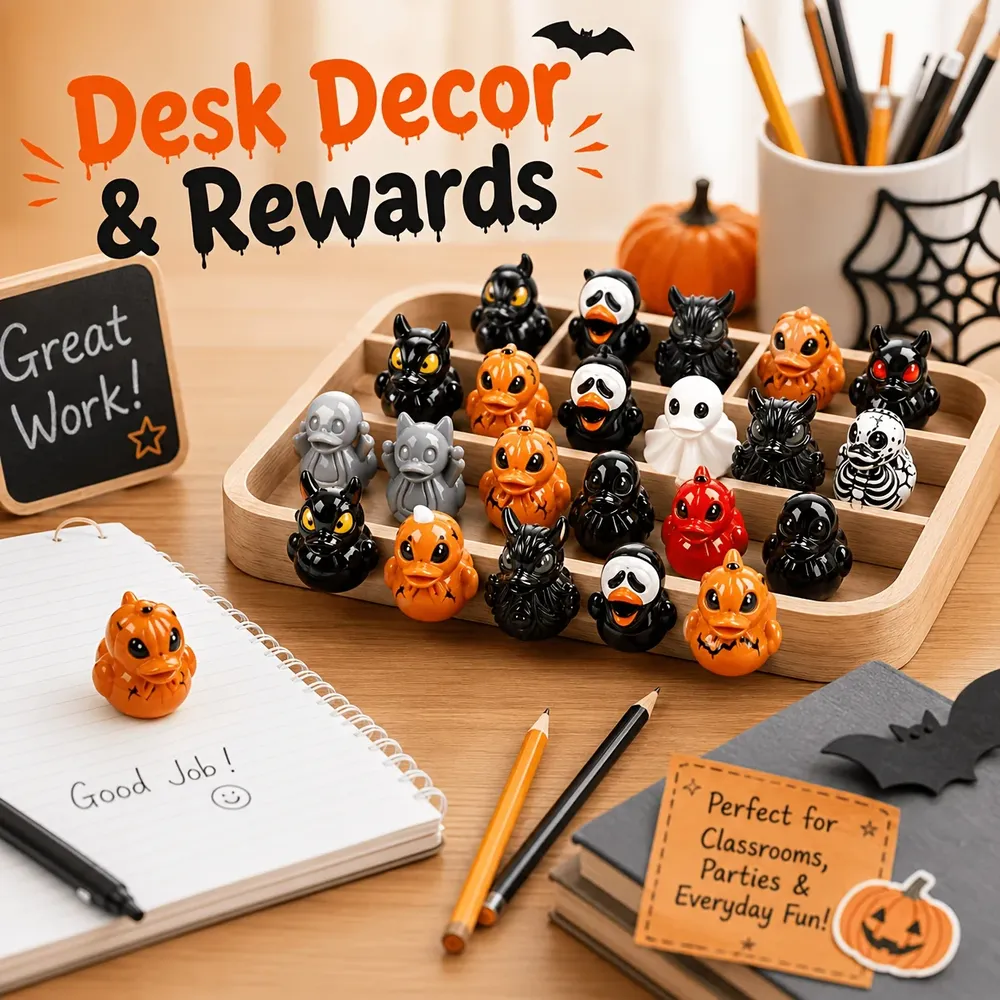 Lot de 10 à 50 mini canards et fantômes résine Halloween