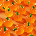 Lot de 10 à 60 mini citrouilles résine Halloween lumineuses – 1