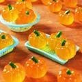Lot de 10 à 60 mini citrouilles résine Halloween lumineuses – 3