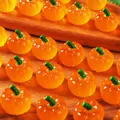 Lot de 10 à 60 mini citrouilles résine Halloween lumineuses – Couleur 60PCS